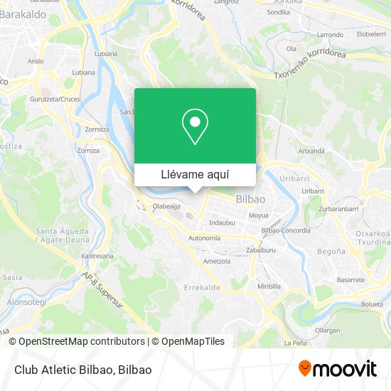 Mapa Club Atletic Bilbao