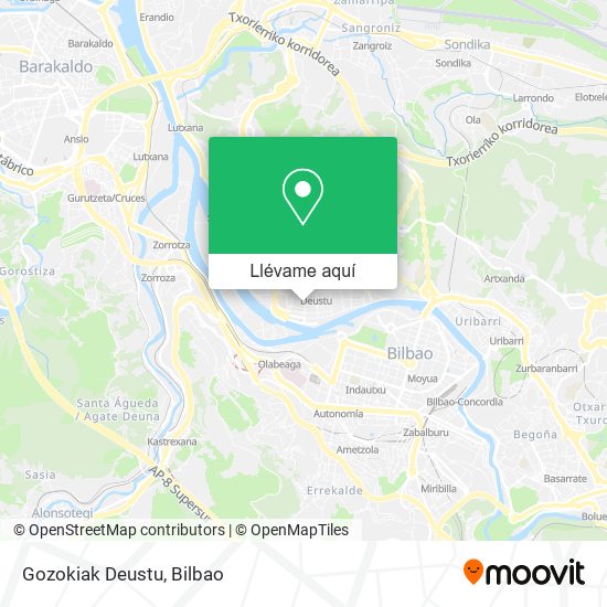 Mapa Gozokiak Deustu