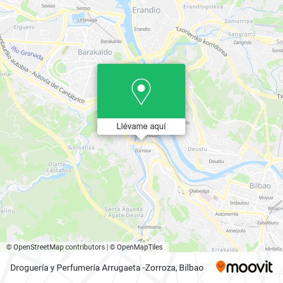 Mapa Droguería y Perfumería Arrugaeta -Zorroza