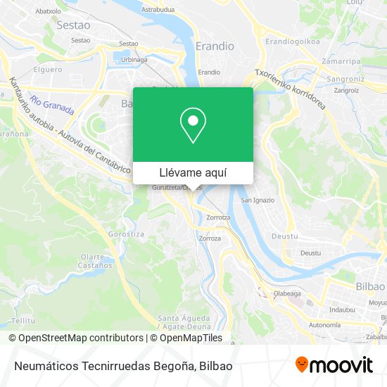 Mapa Neumáticos Tecnirruedas Begoña