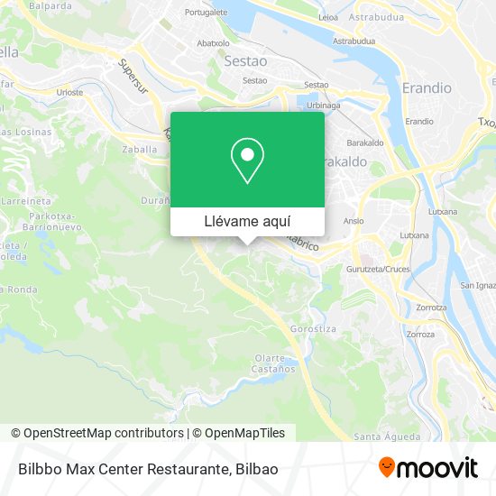 Mapa Bilbbo Max Center Restaurante