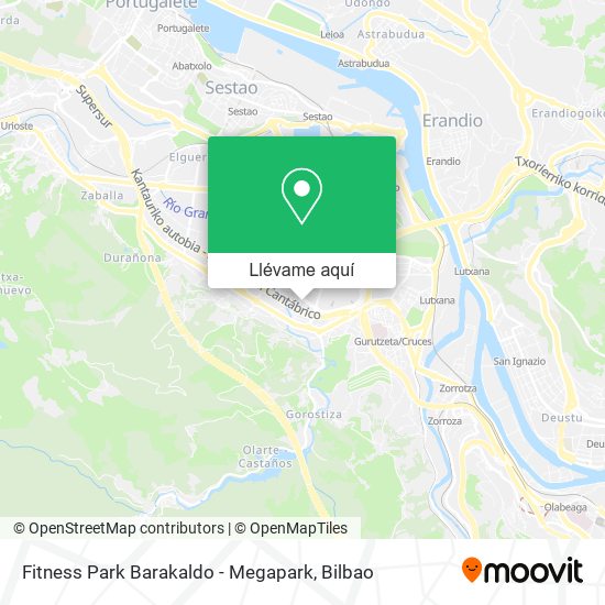 Mapa Fitness Park Barakaldo - Megapark