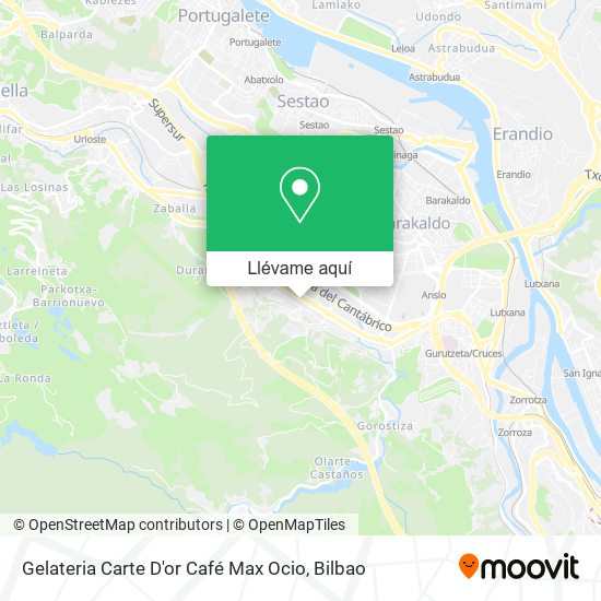 Mapa Gelateria Carte D'or Café Max Ocio