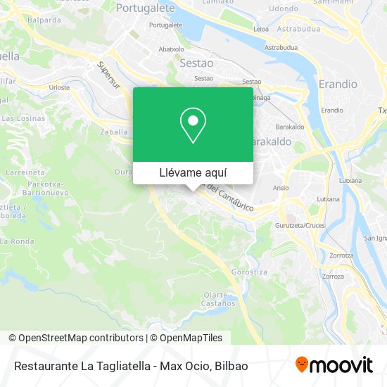 Mapa Restaurante La Tagliatella - Max Ocio