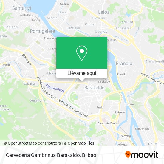 Mapa Cervecería Gambrinus Barakaldo