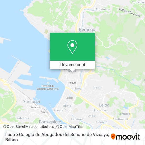 Mapa Ilustre Colegio de Abogados del Señorío de Vizcaya