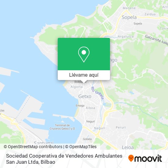 Mapa Sociedad Cooperativa de Vendedores Ambulantes San Juan Ltda