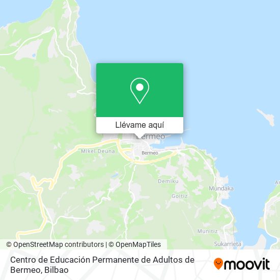 Mapa Centro de Educación Permanente de Adultos de Bermeo