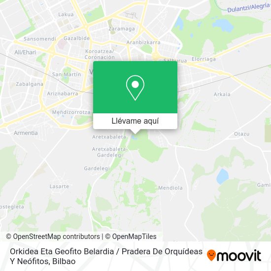 Mapa Orkidea Eta Geofito Belardia / Pradera De Orquídeas Y Neófitos