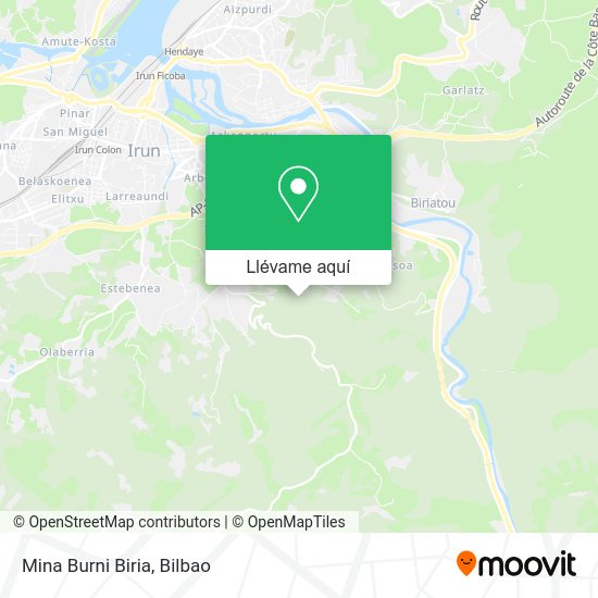 Mapa Mina Burni Biria