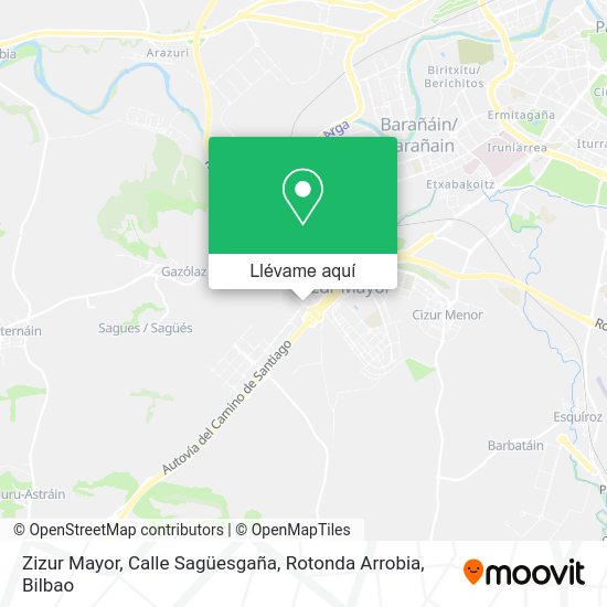 Mapa Zizur Mayor, Calle Sagüesgaña, Rotonda Arrobia
