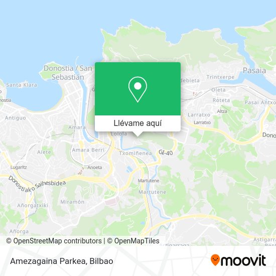 Mapa Amezagaina Parkea