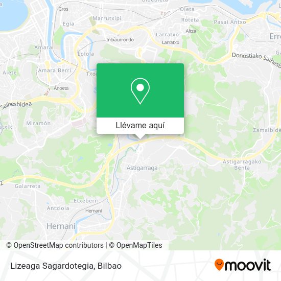 Mapa Lizeaga Sagardotegia