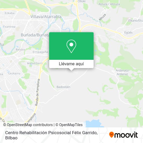 Mapa Centro Rehabilitación Psicosocial Félix Garrido