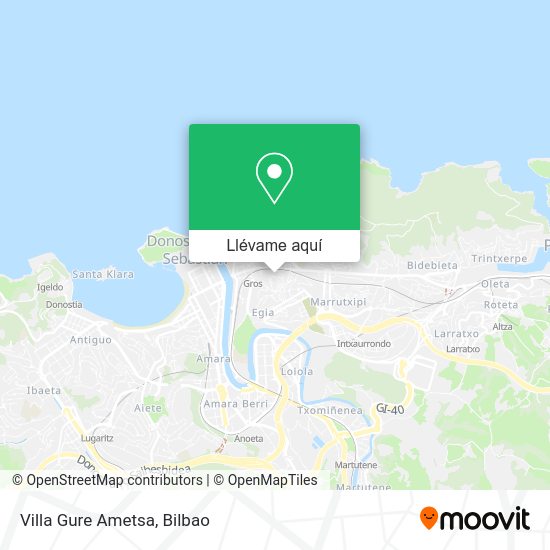 Mapa Villa Gure Ametsa