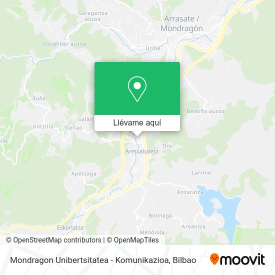 Mapa Mondragon Unibertsitatea - Komunikazioa