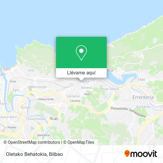 Mapa Oletako Behatokia