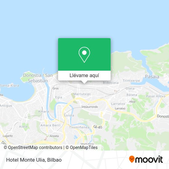 Mapa Hotel Monte Ulia