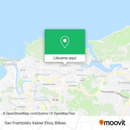 Mapa San Frantzisko Xabier Eliza