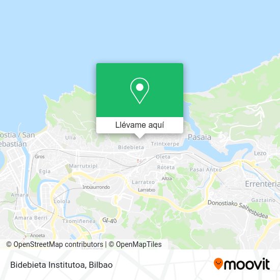Mapa Bidebieta Institutoa