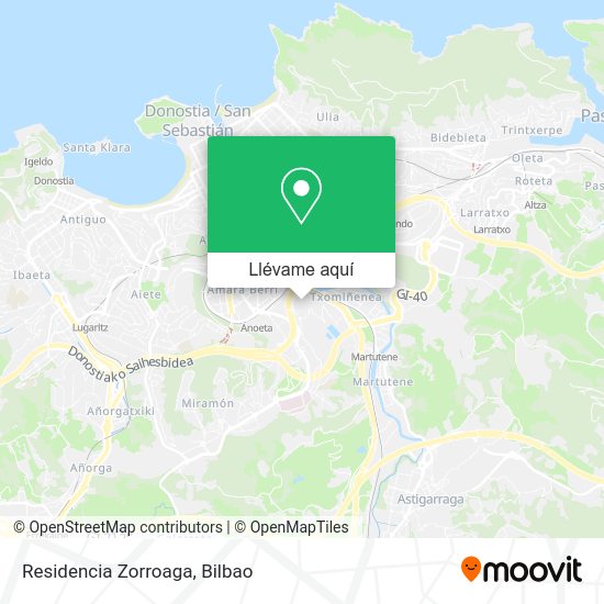 Mapa Residencia Zorroaga