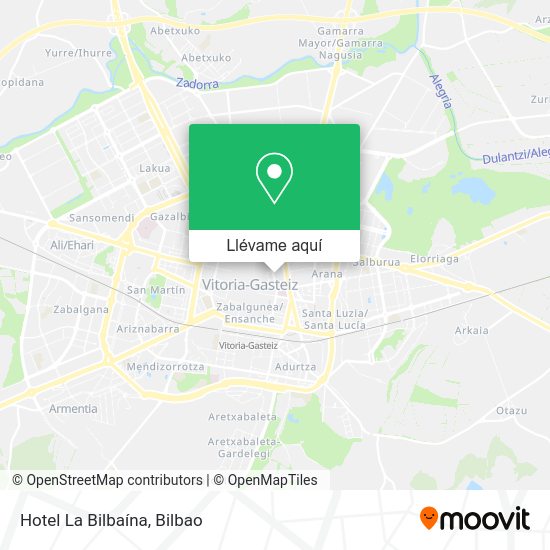Mapa Hotel La Bilbaína