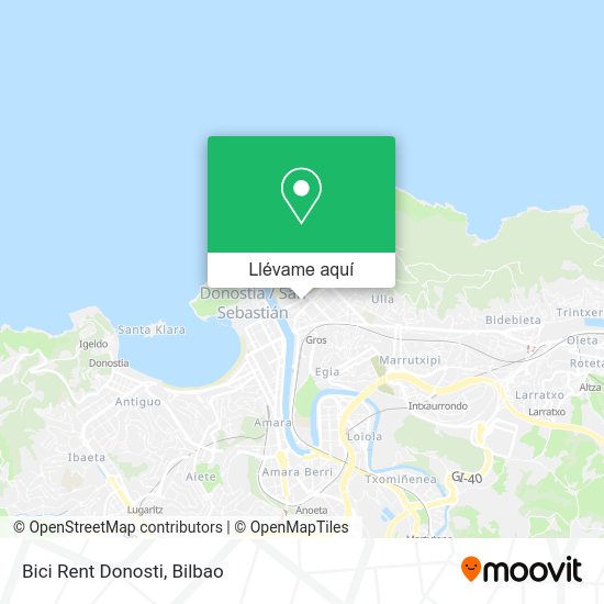 Mapa Bici Rent Donosti