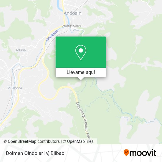 Mapa Dolmen Oindolar IV