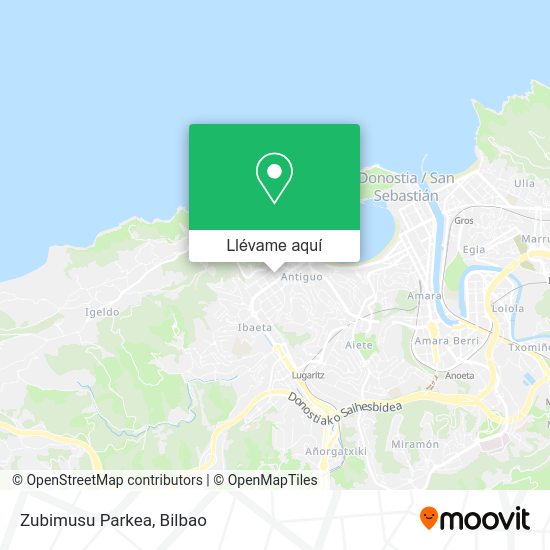 Mapa Zubimusu Parkea