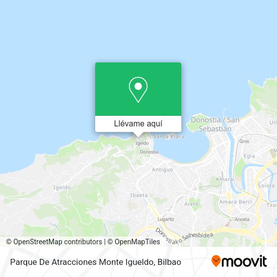 Mapa Parque De Atracciones Monte Igueldo