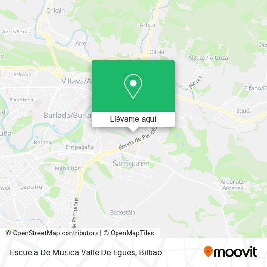 Mapa Escuela De Música Valle De Egüés