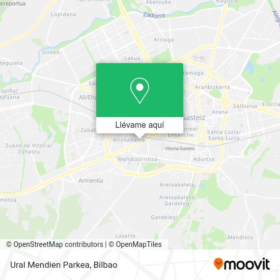 Mapa Ural Mendien Parkea