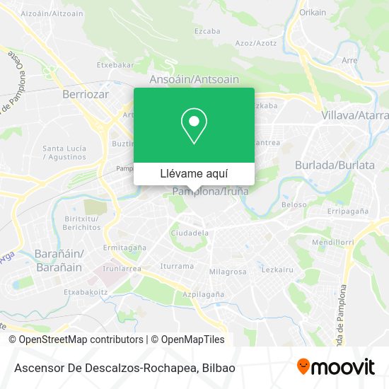 Mapa Ascensor De Descalzos-Rochapea