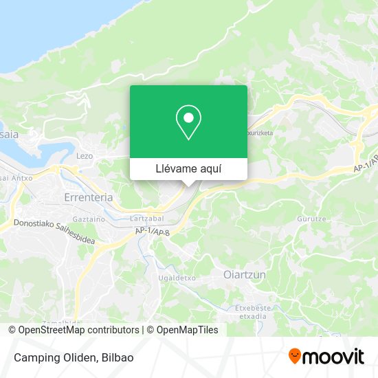 Mapa Camping Oliden