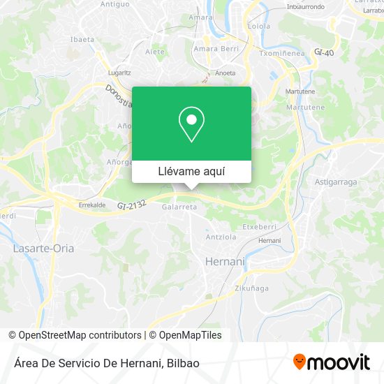 Mapa Área De Servicio De Hernani