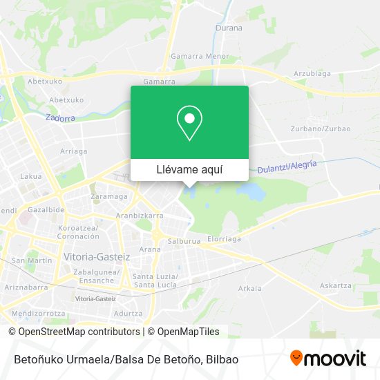 Mapa Betoñuko Urmaela / Balsa De Betoño