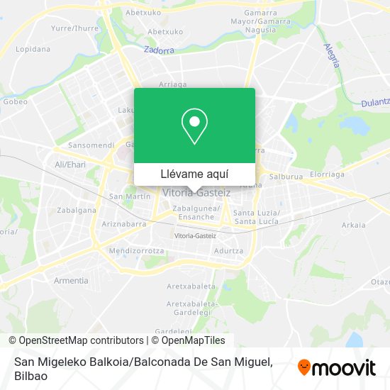 Mapa San Migeleko Balkoia / Balconada De San Miguel