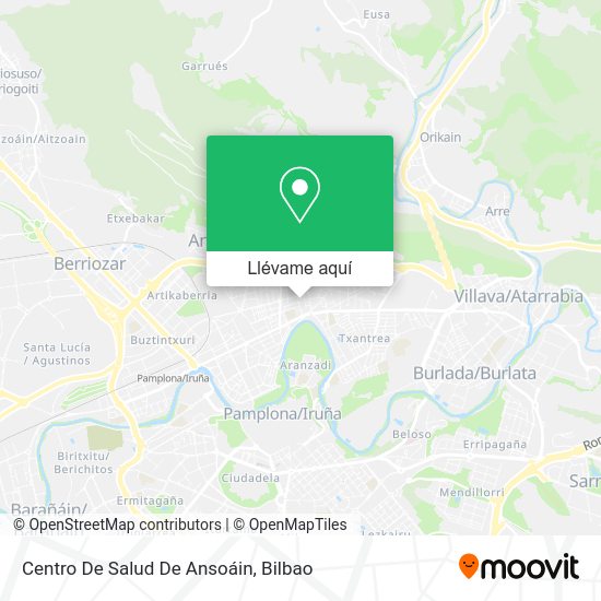 Mapa Centro De Salud De Ansoáin