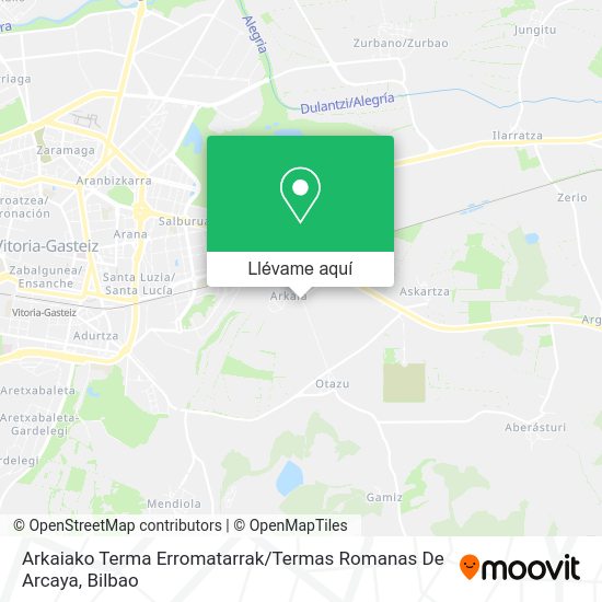 Mapa Arkaiako Terma Erromatarrak / Termas Romanas De Arcaya