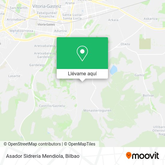Mapa Asador Sidrería Mendiola