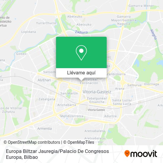 Mapa Europa Biltzar Jauregia / Palacio De Congresos Europa