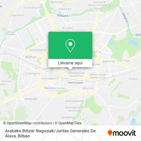 Mapa Arabako Biltzar Nagusiak / Juntas Generales De Álava