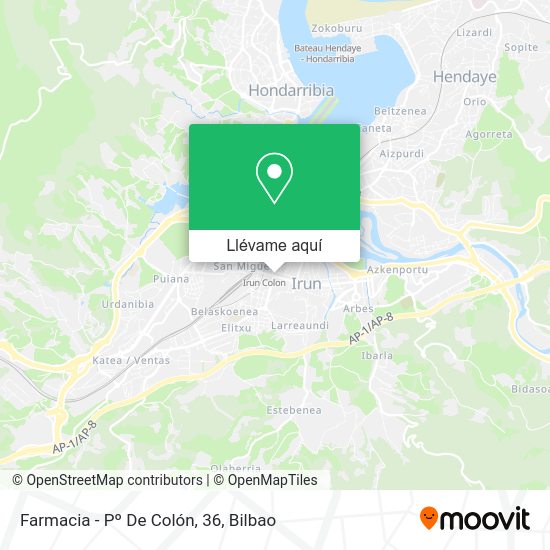 Mapa Farmacia - Pº De Colón, 36