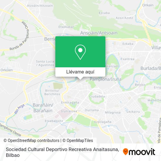 Mapa Sociedad Cultural Deportivo Recreativa Anaitasuna