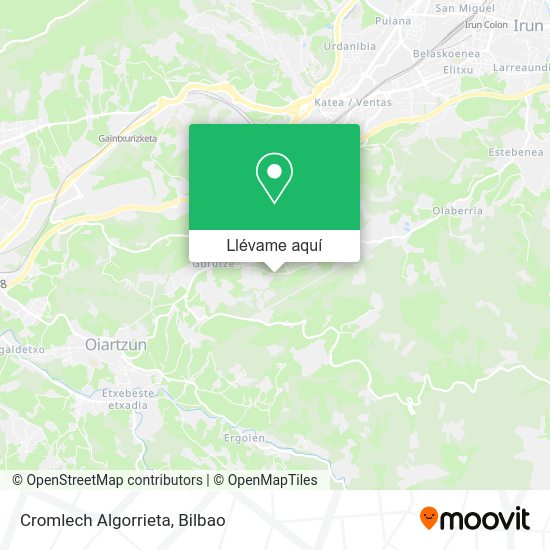 Mapa Cromlech Algorrieta