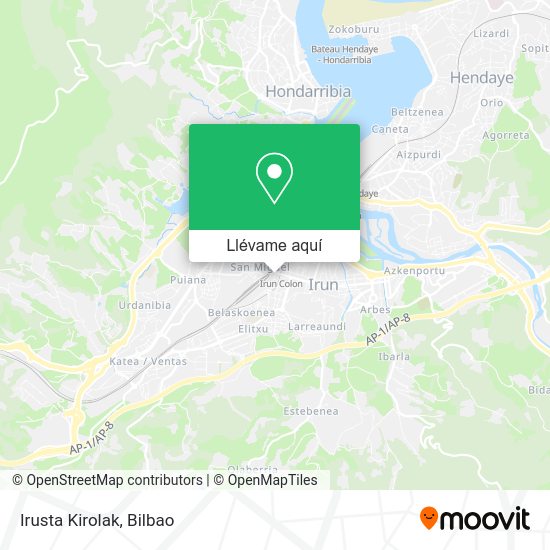Mapa Irusta Kirolak