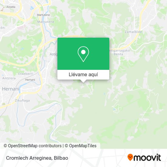 Mapa Cromlech Arreginea