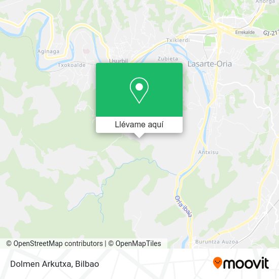Mapa Dolmen Arkutxa