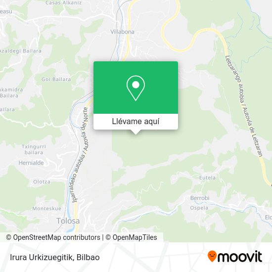 Mapa Irura Urkizuegitik