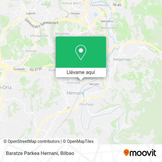Mapa Baratze Parkea Hernani